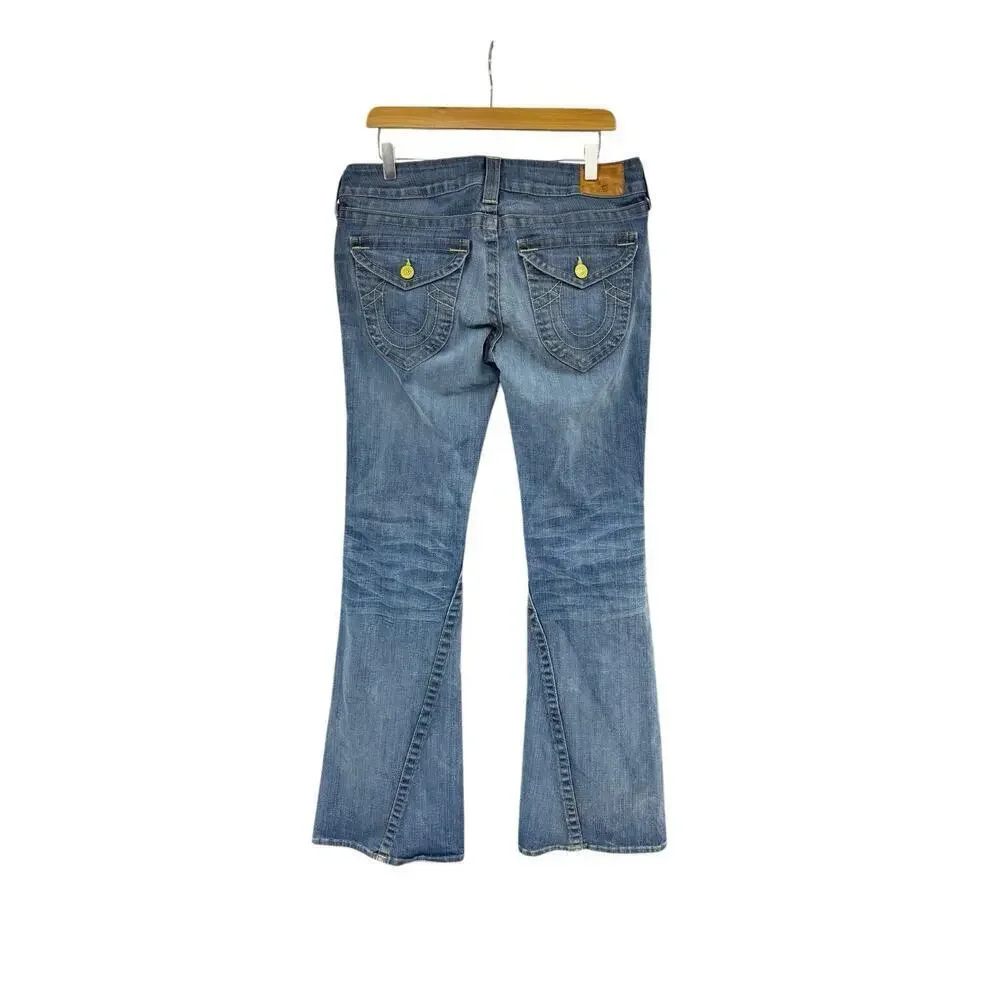 Vintage Y2K Becca Twist Seam Womens Bootcut Jeans Low Mid Rise Size 32